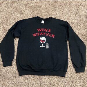 Gildan Women’s Medium Crew-Neck Sweatshirt WINE WEATHER